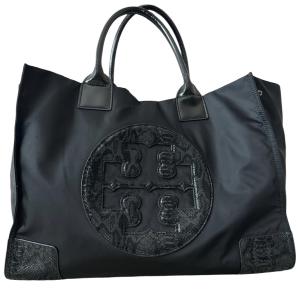 Tory Burch Handbags - Tory Burch Ella Tote bag in Black Snake Print
